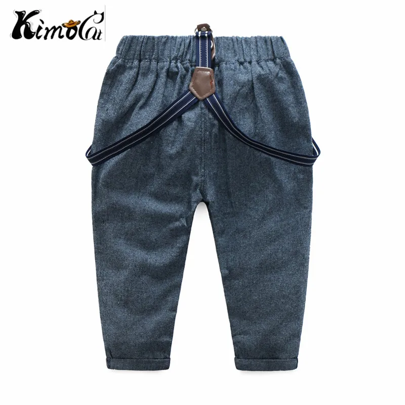 Kimocat new Spring and autumn children's baby boy long-sleeve dinosaur shirt suspenders suit |