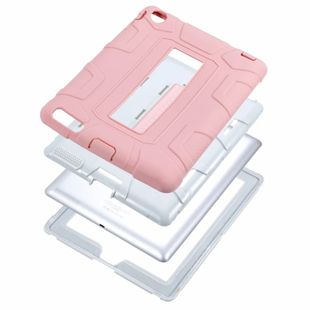 Противоударный силиконовый чехол для Apple iPad 4 3 2 с подставкой|cover for apple ipad|for ipad 2for |