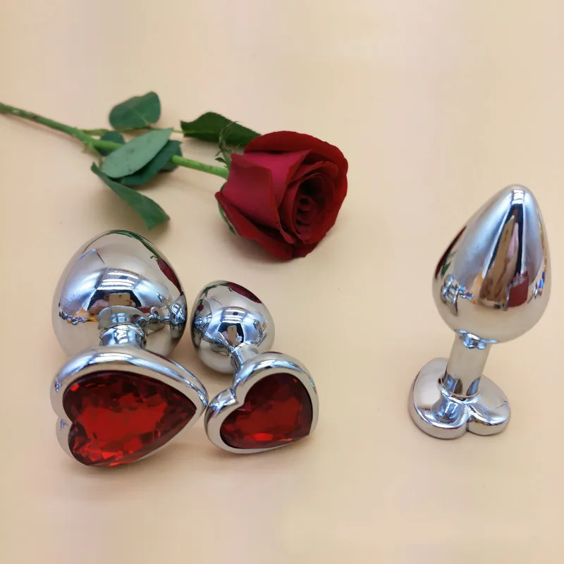 Анальная пробка металлическая Хрустальная бусины из нержавеющей стали