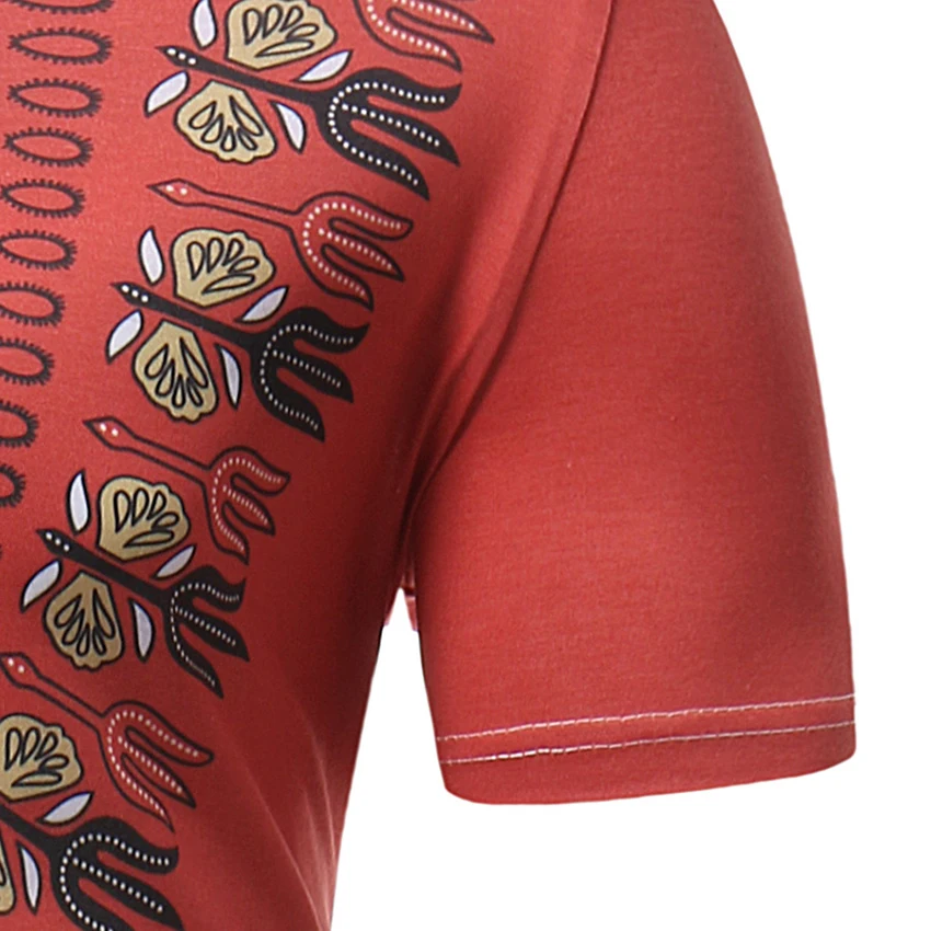 

Men's Polo Shirts with Printing 2019 Fashion African Style Male Short-sleeved Turn-lapel Top Shirt Dashiki African Clothing men