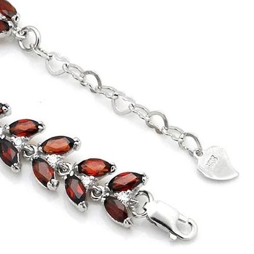 INZOLIA_Free Mail Natural Garnet Stones Elegant Bracelets_S925 Solid Silver Fashion Bracelets_Manufacturer Directly Sales | Украшения и