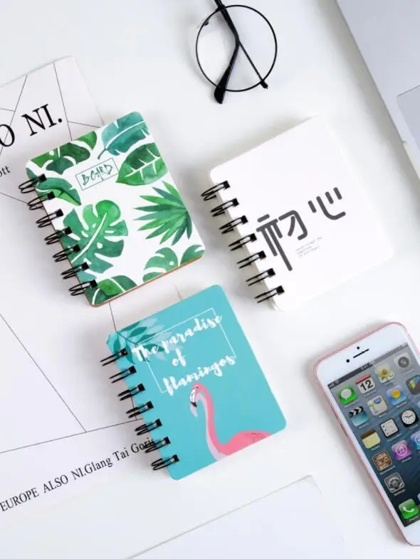 Fresh Spiral Coil Notebook 3 PCS/Lot Cute School Supplies Student Small Book Creative Diary Planner | Канцтовары для офиса и