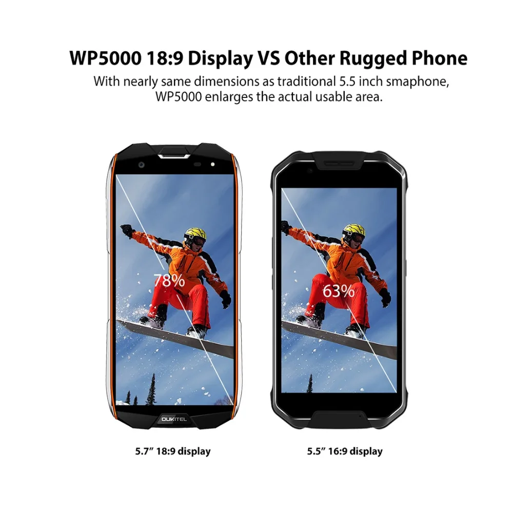 Oukitel WP5000 IP68 водонепроницаемый мобильный телефон 5," 6 ГБ ОЗУ 64 Гб ПЗУ Helio P25 Восьмиядерный Android 7,1 5200 мАч смартфон с отпечатком пальца