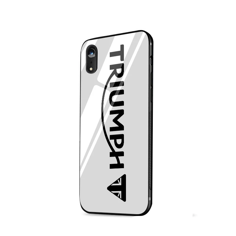 Стеклянный чехол Desxz triumph для мотоцикла iPhone 5 5S SE 6 6s 7 8 Plus X XR XS Max |