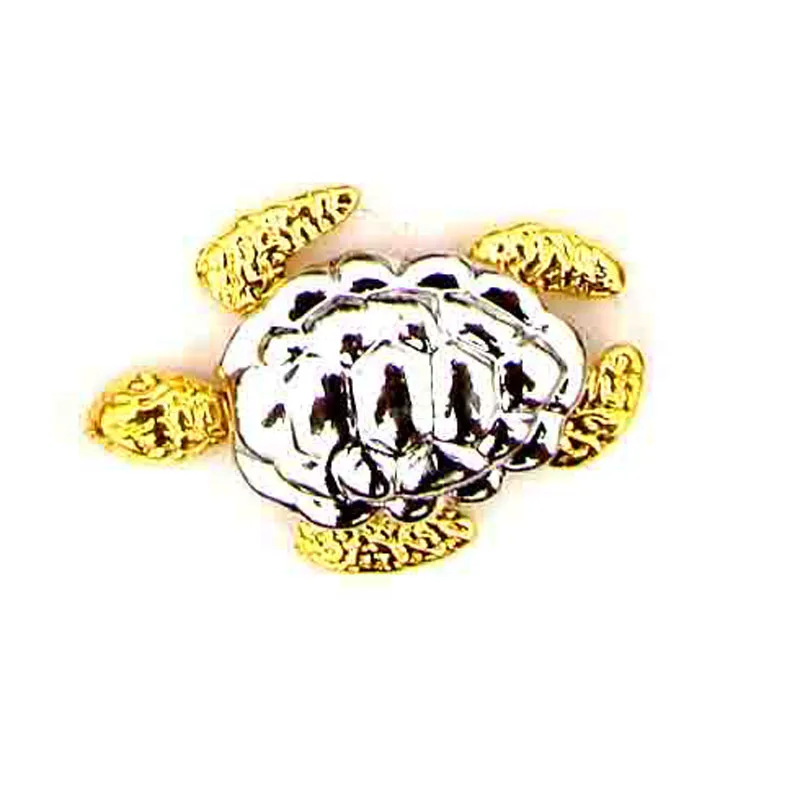 

HOT metal sea turtle charm lady's fashion beach slippers interchangable DIY decoration button accessory with screw rivet 6pcs x