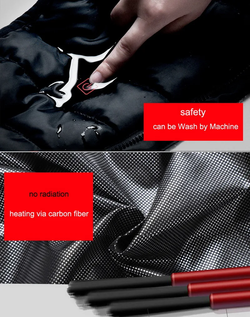 Жилет LoClimb с USB подогревом мужской зимняя безрукавка электрическим жилет для