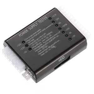ПК компьютер ATX SATA HDD тестер источника питания Светодиодная индикация 20 24pin PSU диагностический инструмент тестирование для анодного катода 12 В 5 в 3,3 В