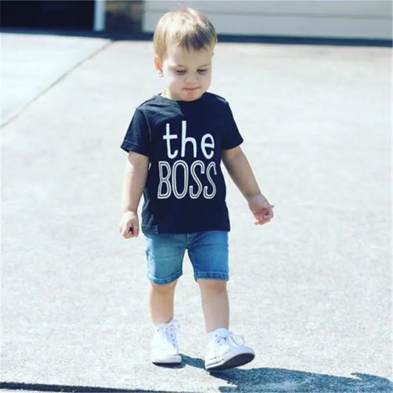 Летние повседневные топы с коротким рукавом для маленьких мальчиков футболка