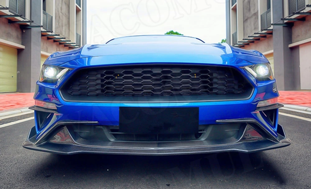 Карбоновое волокно переднего бампера губы фартуки подбородок для Ford Mustang FRP бампер крышка