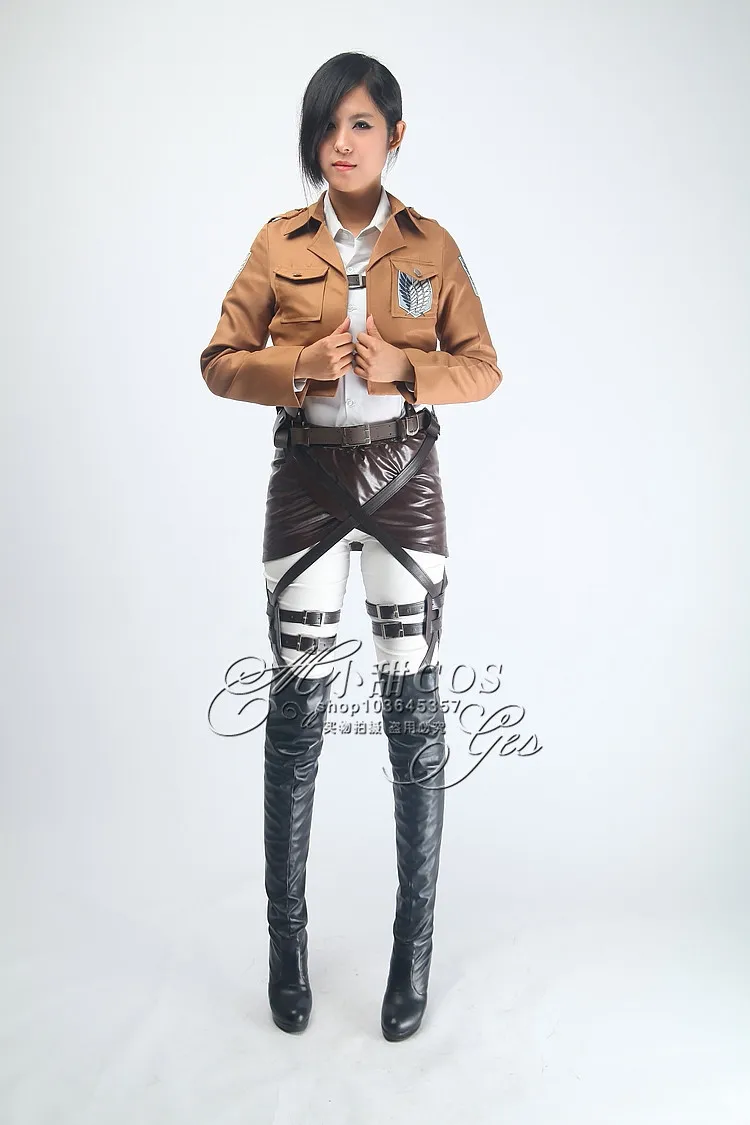 Attack on Titan Shingeki no Kyojin Levi/Eren костюмы для косплея на Хэллоуин женщин/мужчин Carnaval