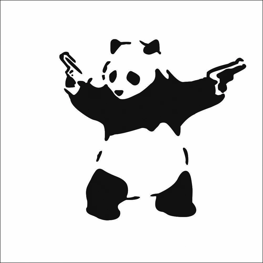Новый черный мультфильм Кунг фу наклейка панда на машину Водонепроницаемая