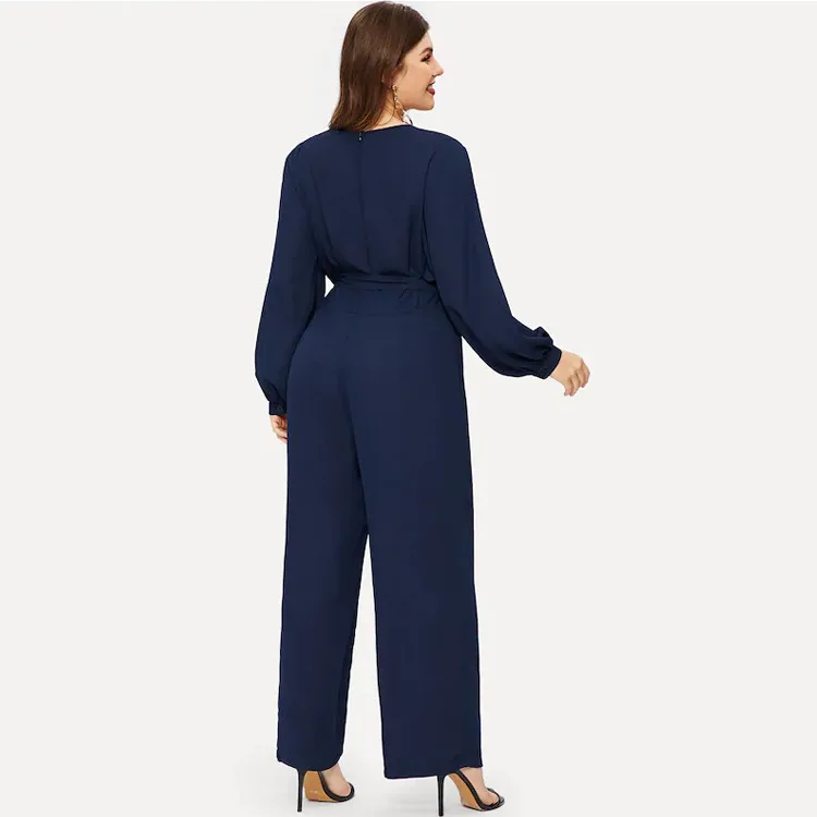 Женский комбинезон с v-образным вырезом и длинными рукавами кружевной длинные