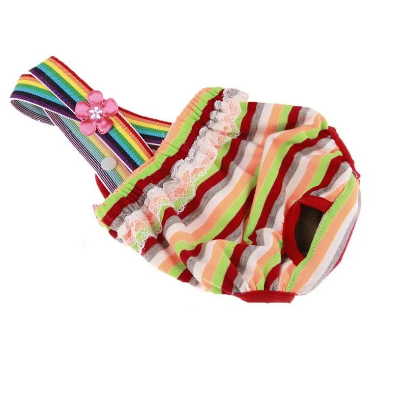 Мягкие хлопковые физиологические штаны для собак повседневные полосатые шорты