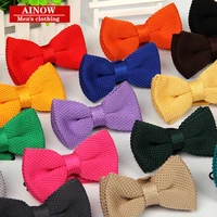 new fashion designer high quality mens bowtie knitted solid bow ties for wedding 80pcslot