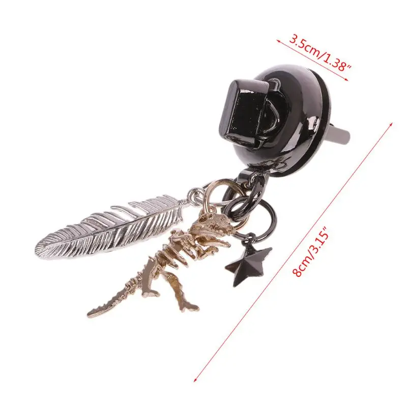 

Bag Lock Dinosaur Leaf Pendant Clasp Turn Lock Twist Metal Decor For DIY Handbag Bag Bag Accessories