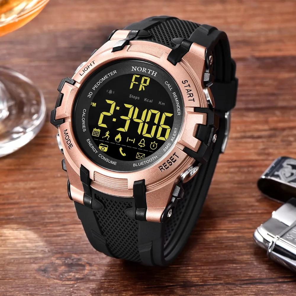 Северная Смарт-часы Для мужчин светодиодный спортивные часы Водонепроницаемый
