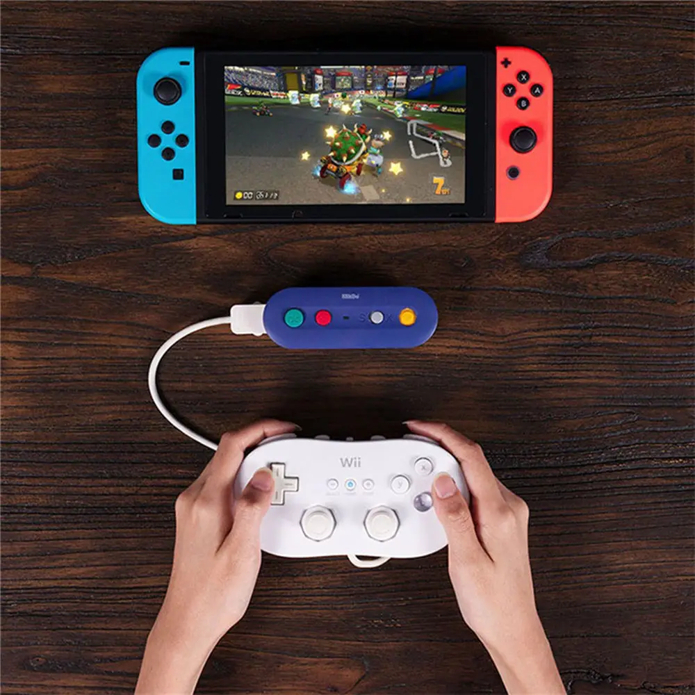 Геймпад 8bitdo Gbros Bluetooth Беспроводной адаптер с USB кабелем для NGC/WII/SNES NS переключатель