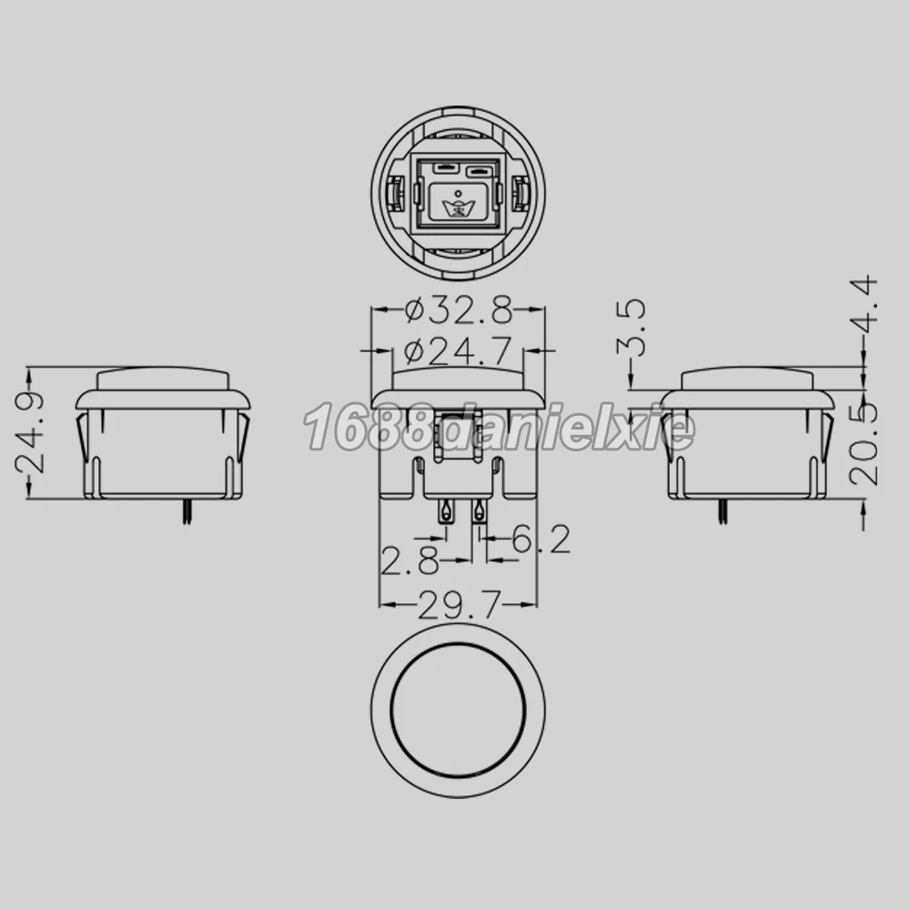 Аркадная Кнопка для замены OEM 30 мм 10 x белая с OBSF 30|button replacement|buttons buttonsbutton push |