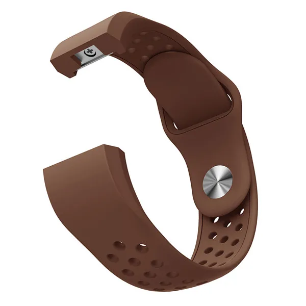 Brown Цветной ремешок для Fitbit Charge 2, спортивные силиконовые браслеты, ремешок для Fitbit Charge2, браслет, браслет, смарт-часы, аксессуары - Color: Brown
