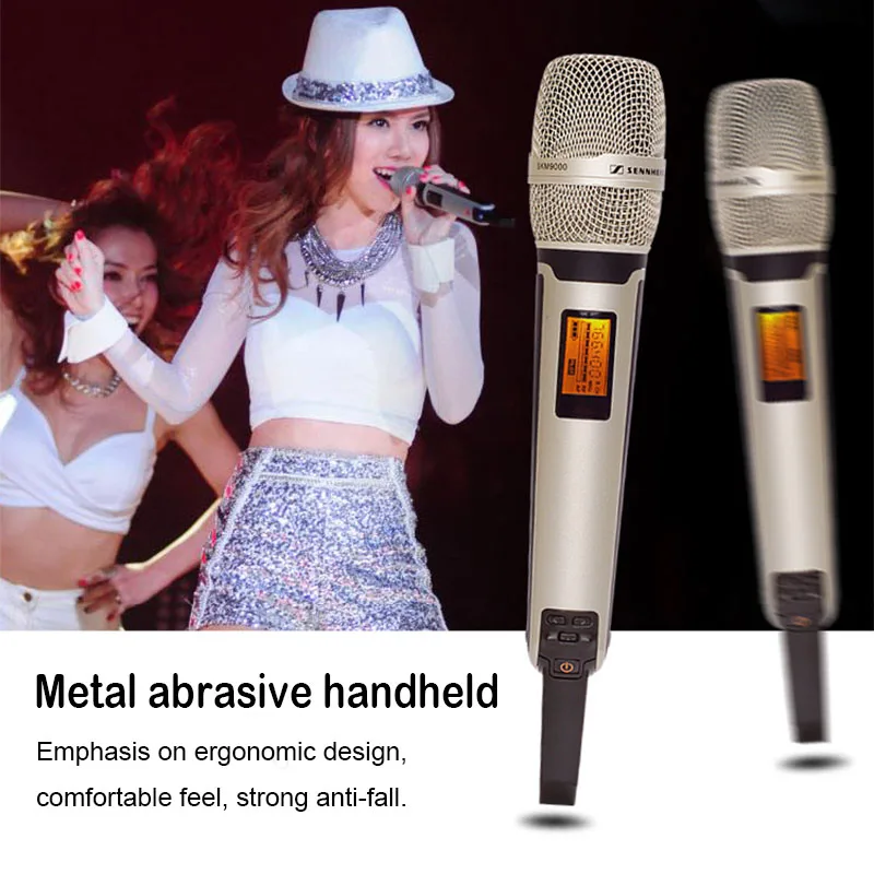 610-670MHz KTV karaoke stage performance microphones skm9000 handhold headset lavalier mic dual professional wireless microphone