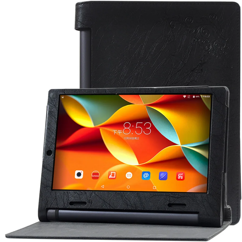 Black Чехол для lenovo YOGA Tablet 3 10 из искусственной кожи Funda для lenovo YOGA Tab 3 10 YT3-X50 X50F X50M X50L чехол для планшета+ стилус - Цвет: Black