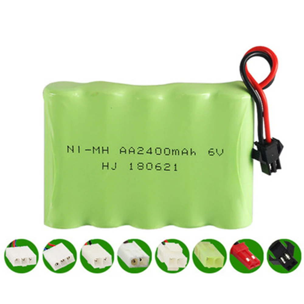 6V 2400mAh Ni MH аккумуляторная батарея AA с SM 2P вилкой для RC автомобиля и других подобных