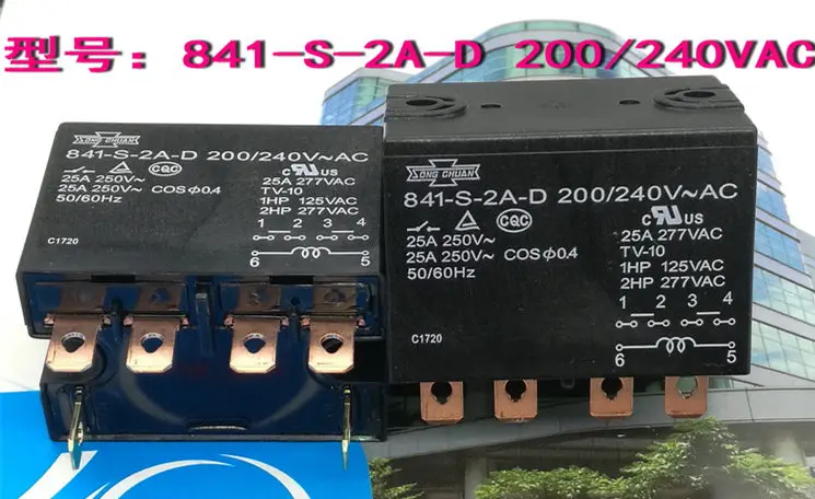 Новинка 100% высокое качество 1 шт. 841-S-2A-D 200/240VAC 100/120VAC 25a 24VDC 12VDC | Электроника