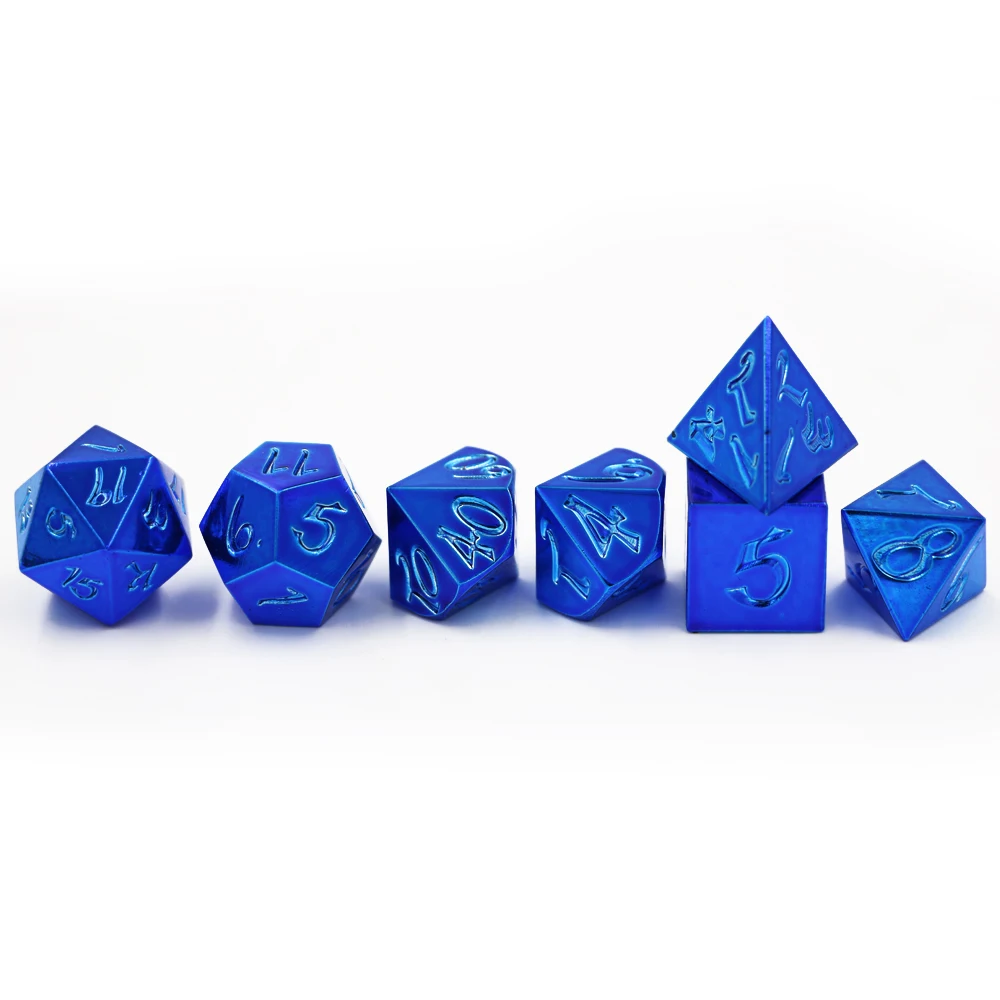 IMDG 7 шт./компл. креативные RPG игровые кубики многогранные металлические DND большой