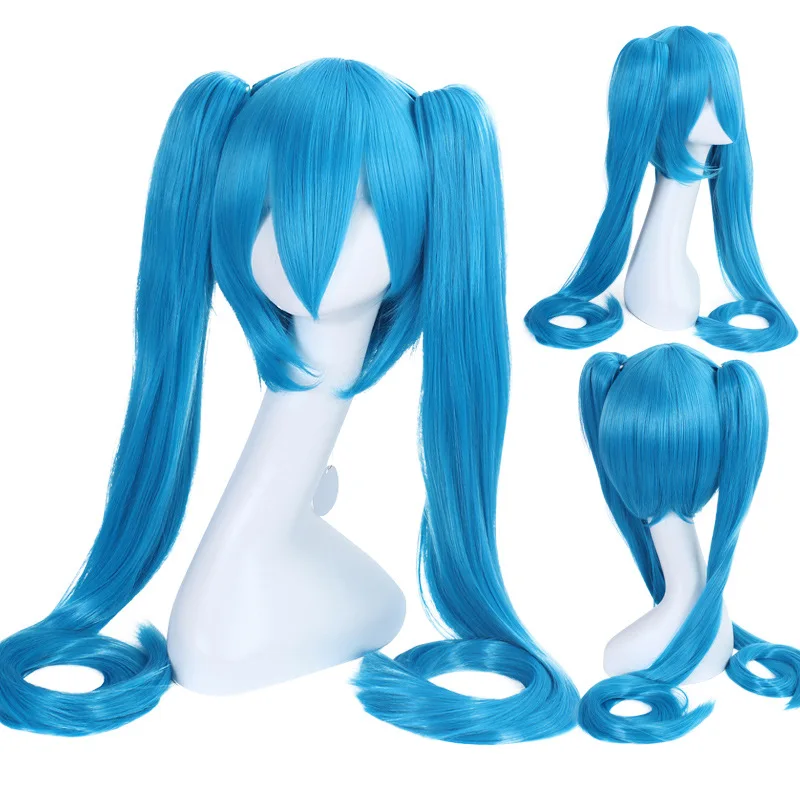 10 Vocaloid Hatsune парик Мику хвосты Черный Рок Шутер Senbon Zakura косплей парик длинные волосы синий зеленый черный розовый серебряный парик - Цвет: 10
