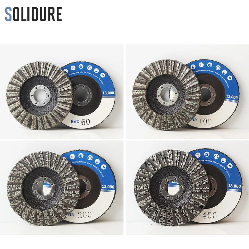 

Electroplated Dry Wet Flap Disc 4.5 inch Polishing Wheels 115mm Diamond Electroplated Abrasive Disc For Grinder