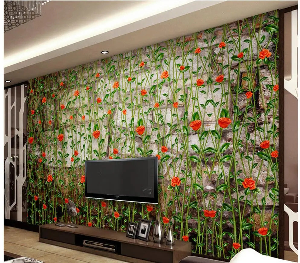 Классические обои для стен 3d фотообои в стиле ретро с изображением цветов