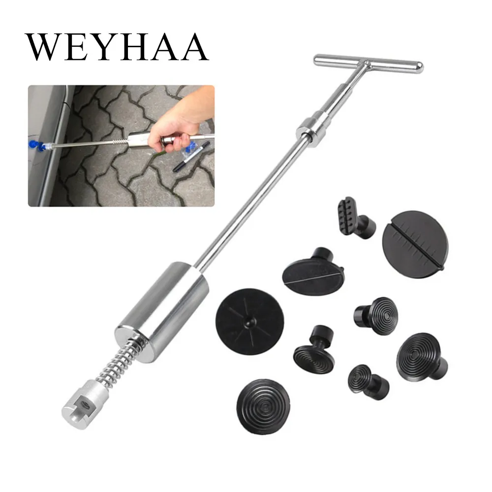 comprar Corpo Do Carro Kits De Ferramentas De Reparo De Remoção De Dente Paintless Corpo Do Carro Ferramenta De Restauração De Martelo Deslizante Dent Extrator Guias De Cola Livre Presente