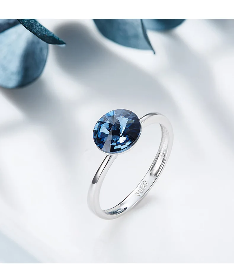 Женское кольцо с элементами Swarovski Panda100 из стерлингового серебра S925 пробы|Кольца| |