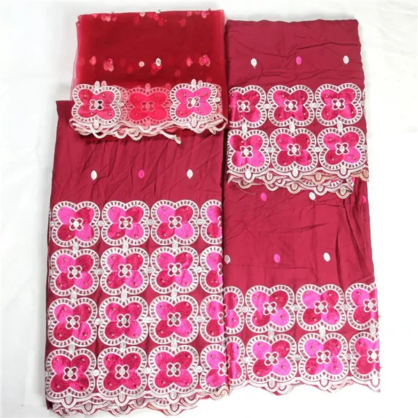 Elegant blue African cotton lace fabric(2.5y+2.5y+2.5y) flower embroidery Swiss material for clothing NCS3 | Дом и сад