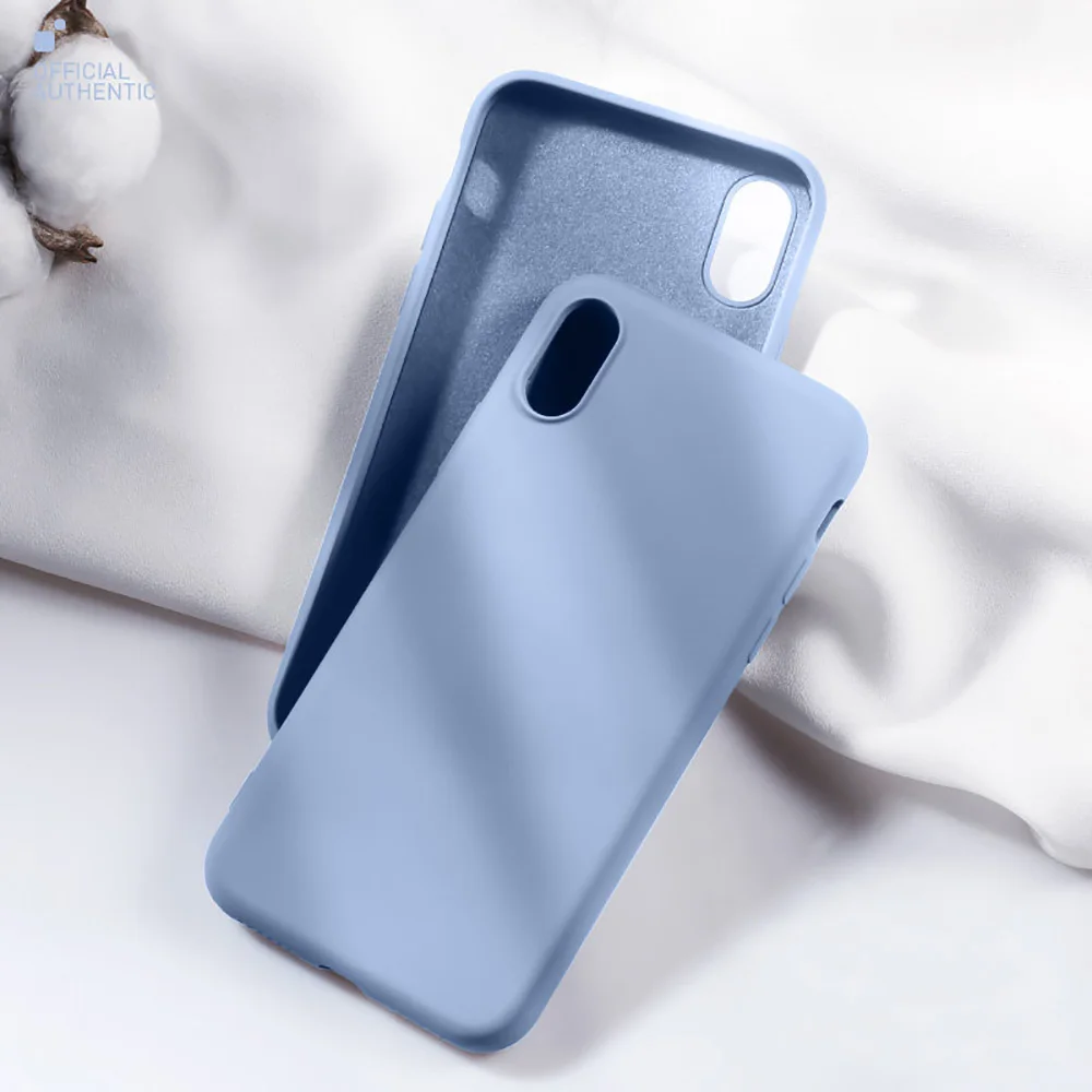 Силиконовый чехол для iPhone 7 8 Plus Xs Max Xr 11 Pro Max, Официальный чехол для iPhone X, для Apple iPhone 6 6s Plus - Цвет: Sky blue