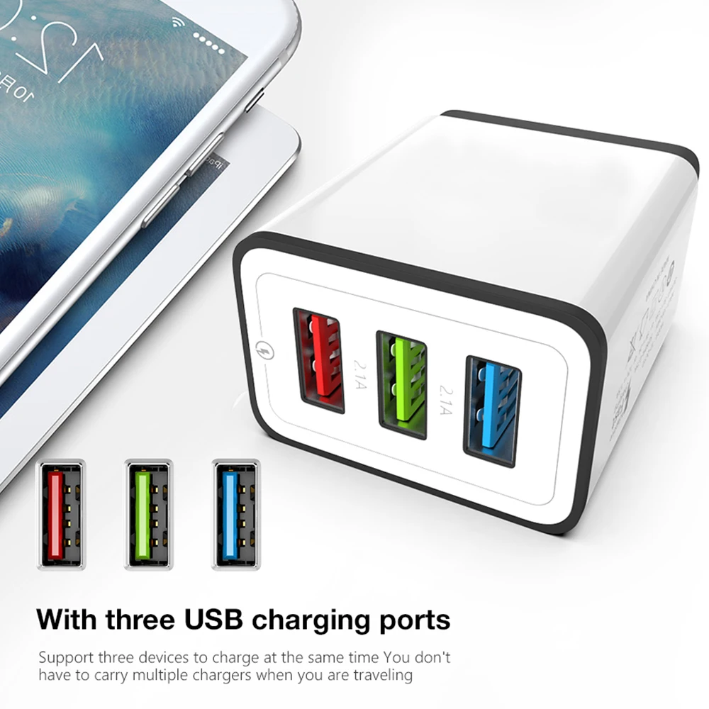 USB зарядное устройство Быстрая зарядка для Samsung S9 Xiaomi mi 8 Huawei быстрое настенное iPhone