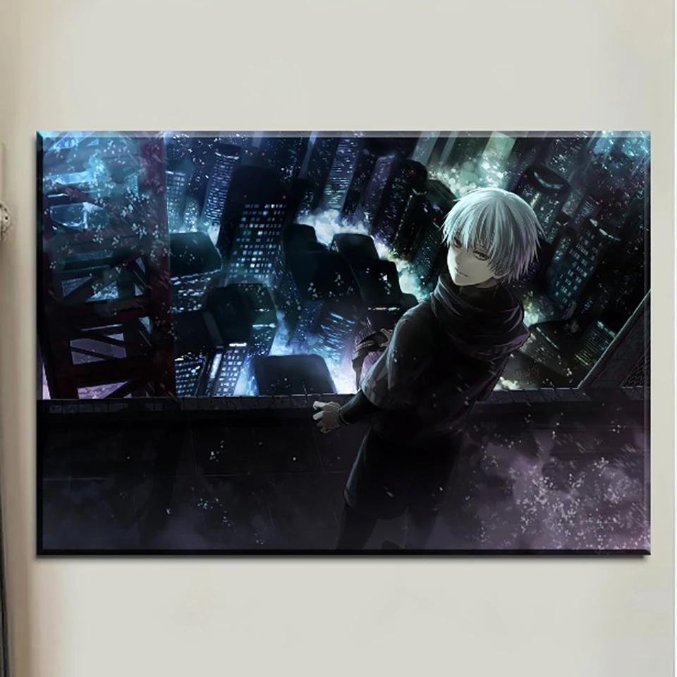 Wall Art маска для картин Ken Kaneki Анимация одежда с надписью Tokyo Ghoul фотографии холст