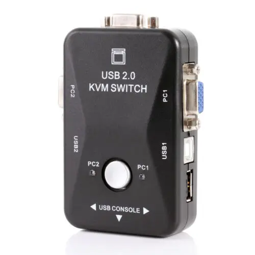 FOTGA двойной/2 портовый USB VGA KVM переключатель коробка Fr мышь клавиатура Монитор