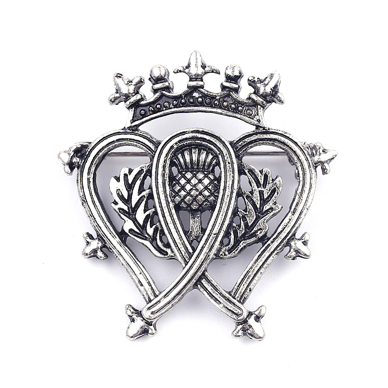 Винтажная брошь Outlander в виде шотландского национального цветка Thistle короны