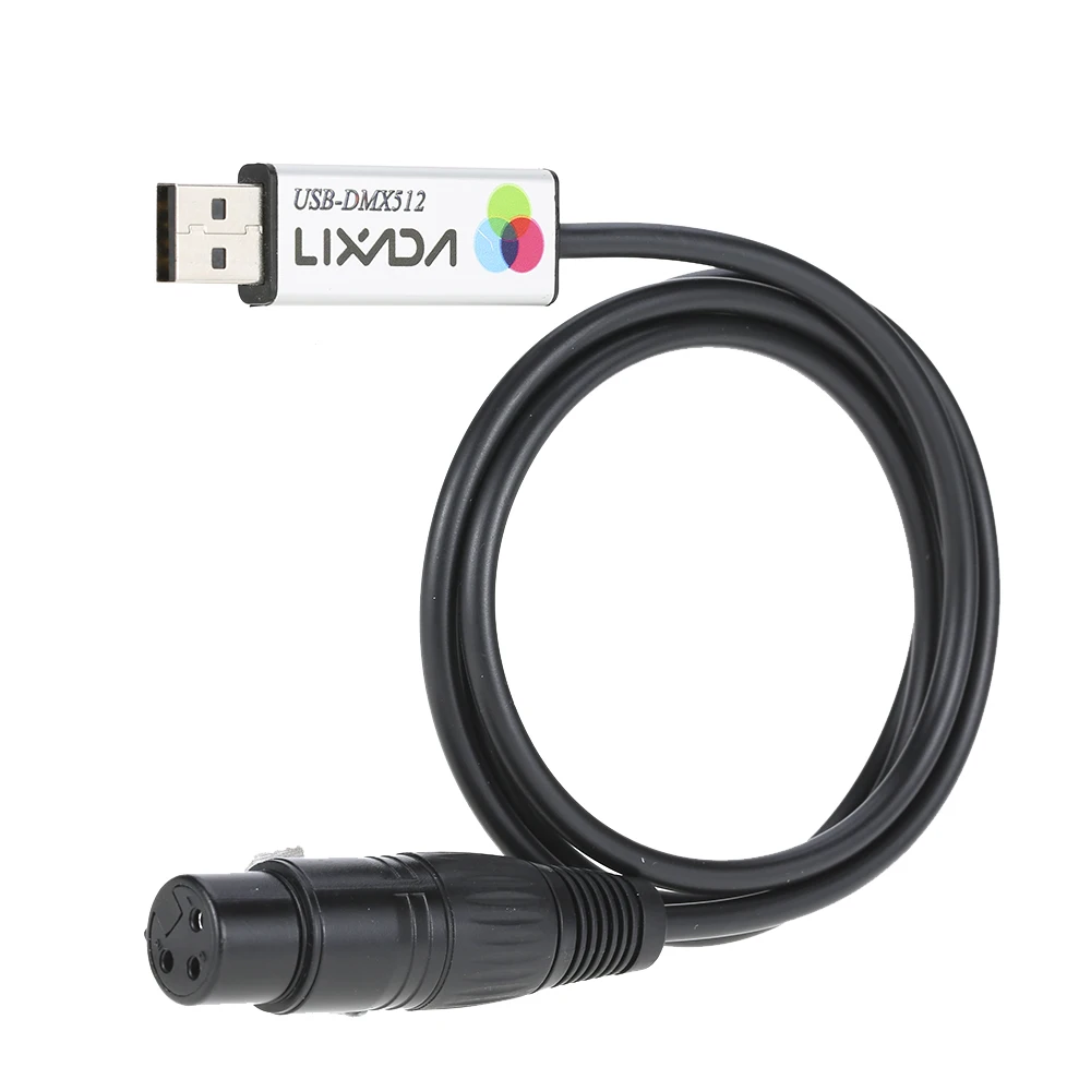 Кабель контроллера ссветильник Lixada USB адаптер интерфейса DMX светодиодный DMX512