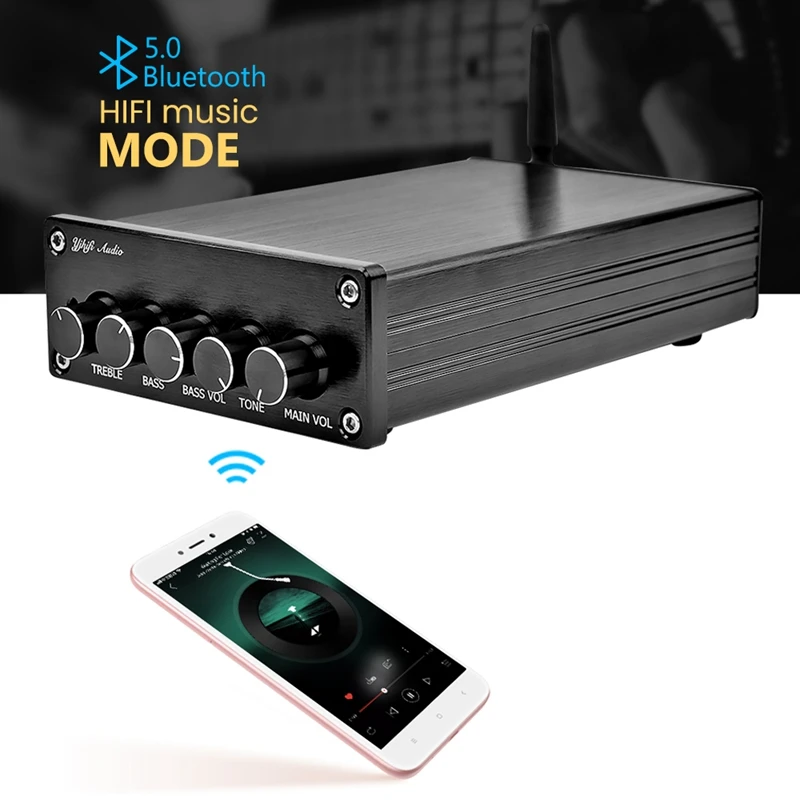 Tpa3116 сабвуферный усилитель 2,1 Hifi Bluetooth 5,0 Цифровые усилители мощности 50 Вт x 2+ 100 Вт для динамика домашнего кинотеатра компьютера