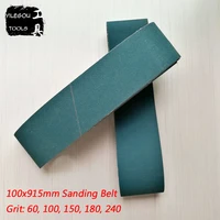 5 pieces 100915mm sanding belt for metal 4 36 zirconia alumina sanding screen polisher stainless steel girt 60 100 180 240