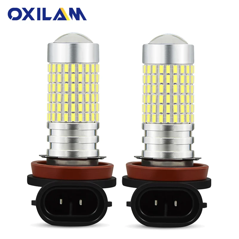 OXILAM светодиодные противотуманные фары H11 H8 H9 PSX24W HB3 HB4 9005 9006 лампы 3014 SMD DRL дневные