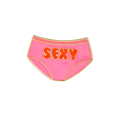 briefs 1 шт мультфильм попугай Черный кот металлический значок брошки пуговицы заколки джинсовая куртка булавка ювелирные изделия бейдж-украшения для одежды нагрудные булавки - Цвет: briefs