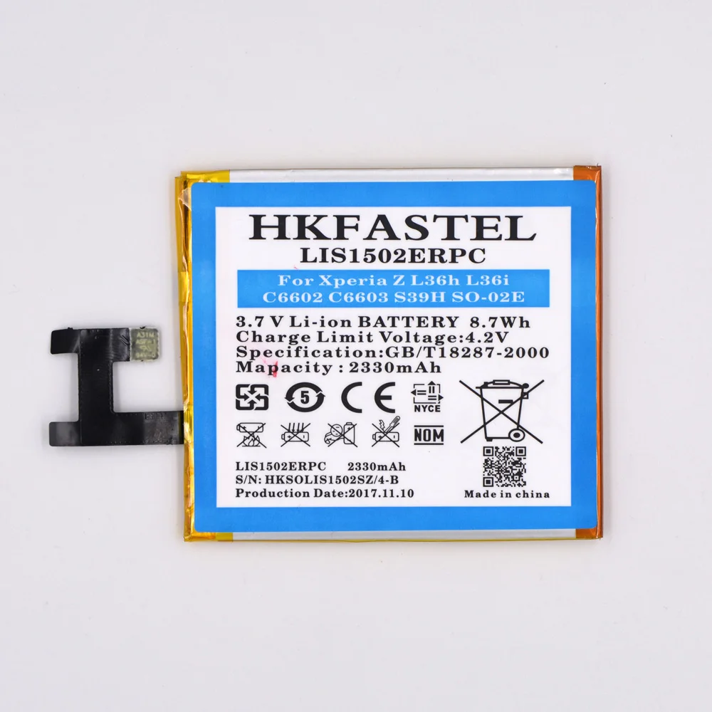 Аккумулятор HKFASTEL LIS1502ERPC для Sony Xperia Z L36 L36h L36i c6602 C6603 S39H Φ оригинальные новые