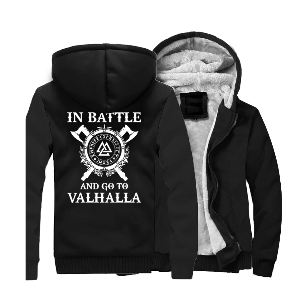 ТВ Show Викинги умереть в бою и перейдите к Valhalla печатных Для мужчин толстовки 2019