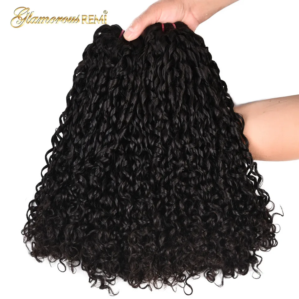 Перуанские двойные нарисованные пучки волос Flexi кудри Человеческие волосы remy