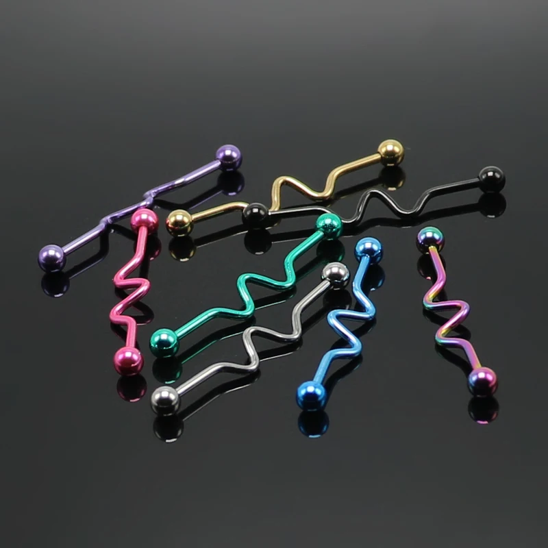 1 шт. нержавеющая сталь серьги Надеваемые На Ушной Хрящ Пирсинг со штангой