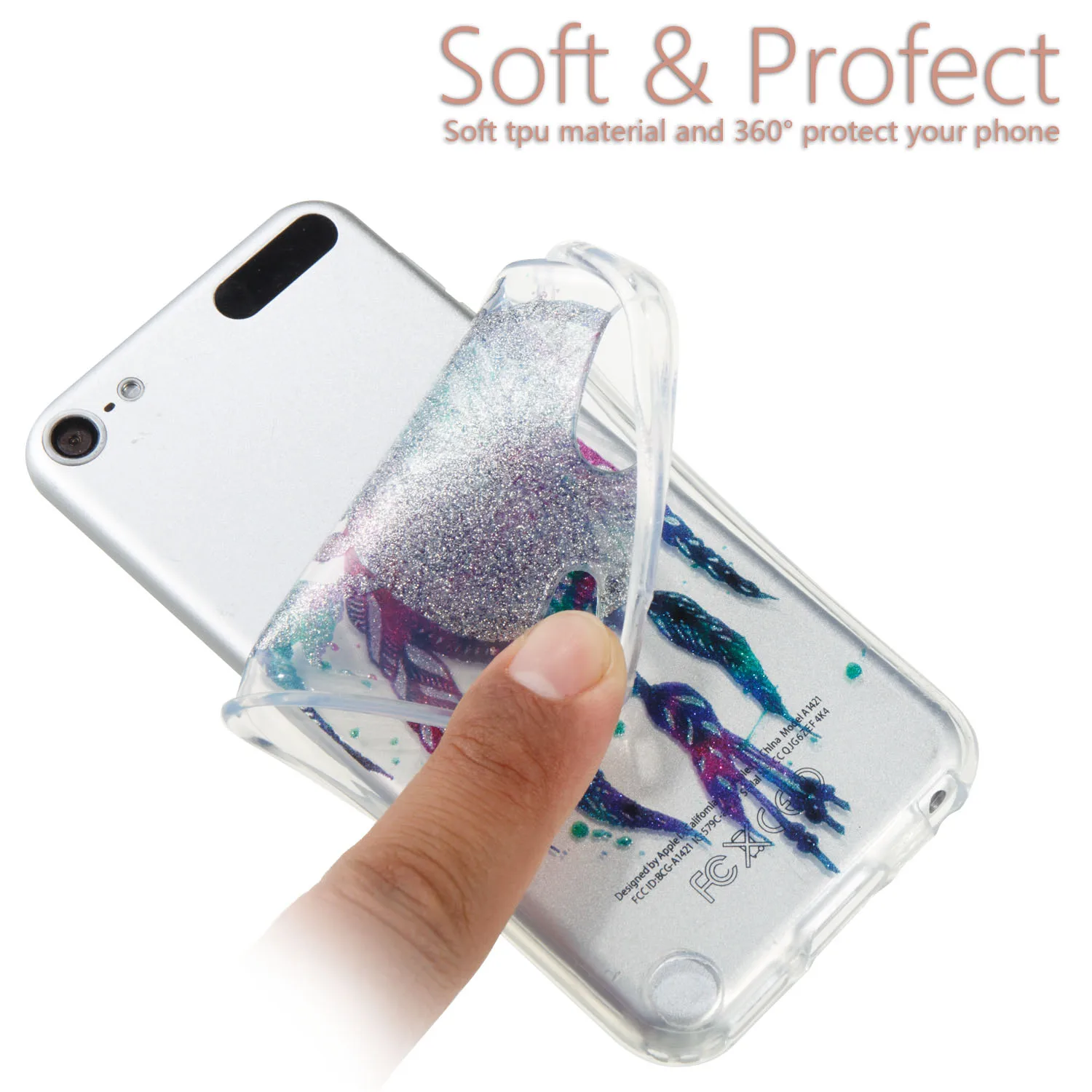 Чехол с единорогом для Apple iPod Touch 5 6 Мягкая силиконовая задняя крышка изображением