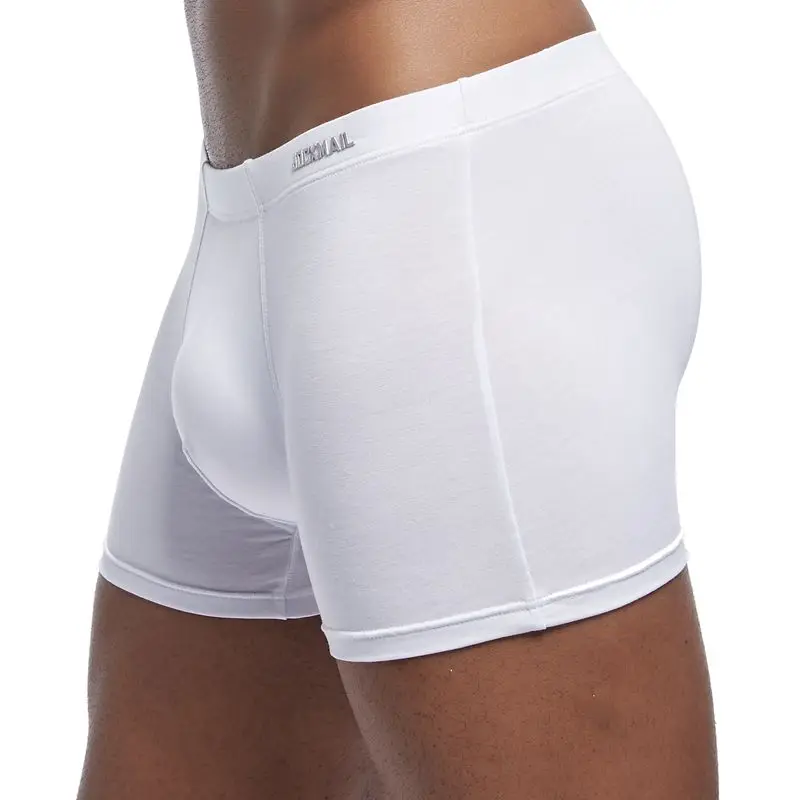 Белый JOCKMAIL мужские трусы-шорты мягкие Cuecas Боксеры Модальные сексуальные трусы мужские боксеры шорты размера плюс XXL 3XL боксеры мужские s нижнее белье - Цвет: Белый
